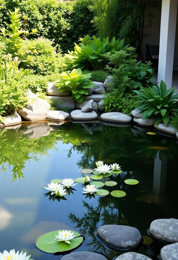 creating a tranquil reflecting pool