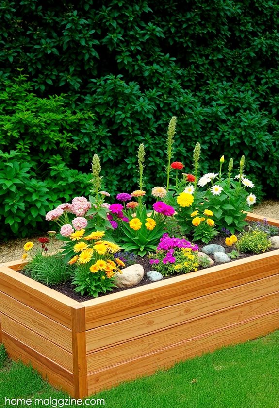 creative elevated flower beds