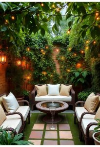 creative enclosed garden seating