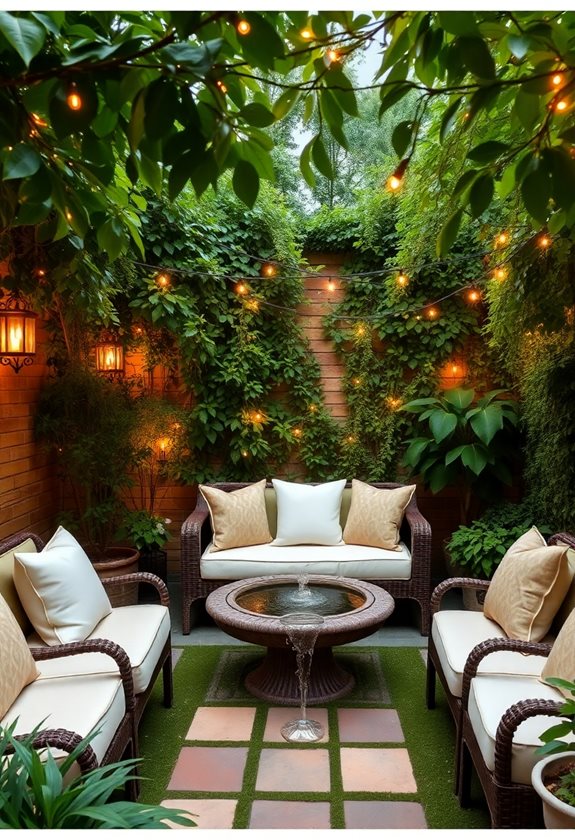 creative enclosed garden seating