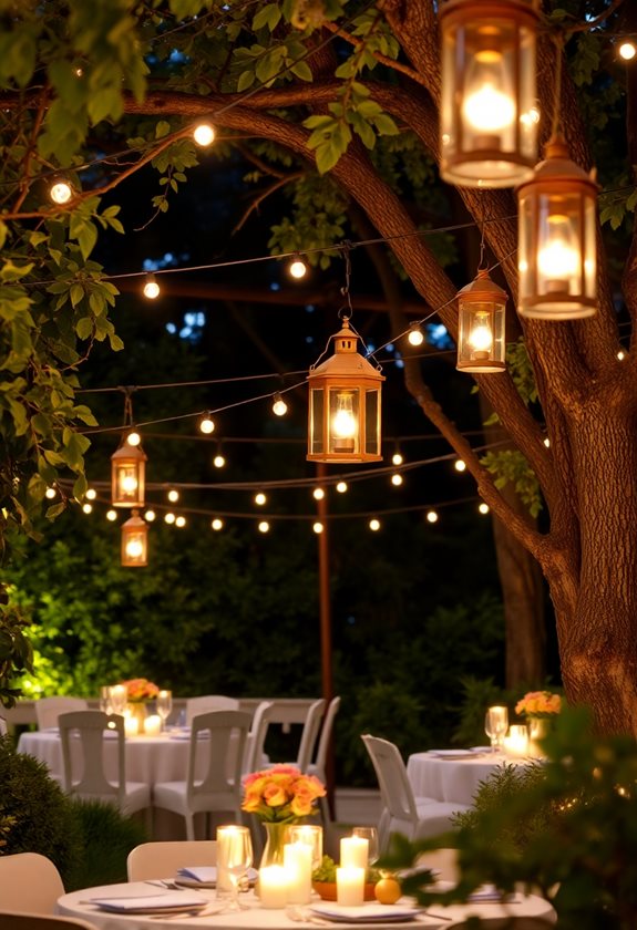 creative garden party illumination