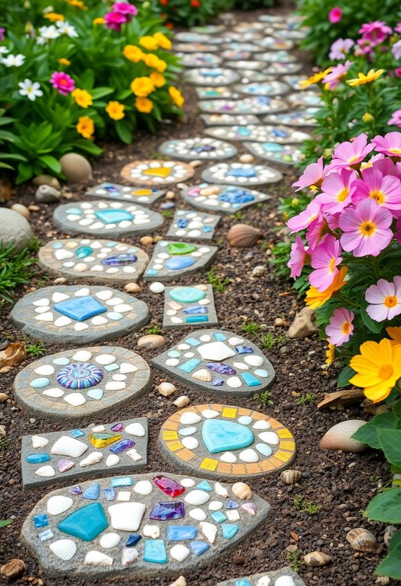 creative garden path embellishments