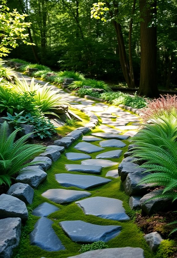 creative garden pathway edging