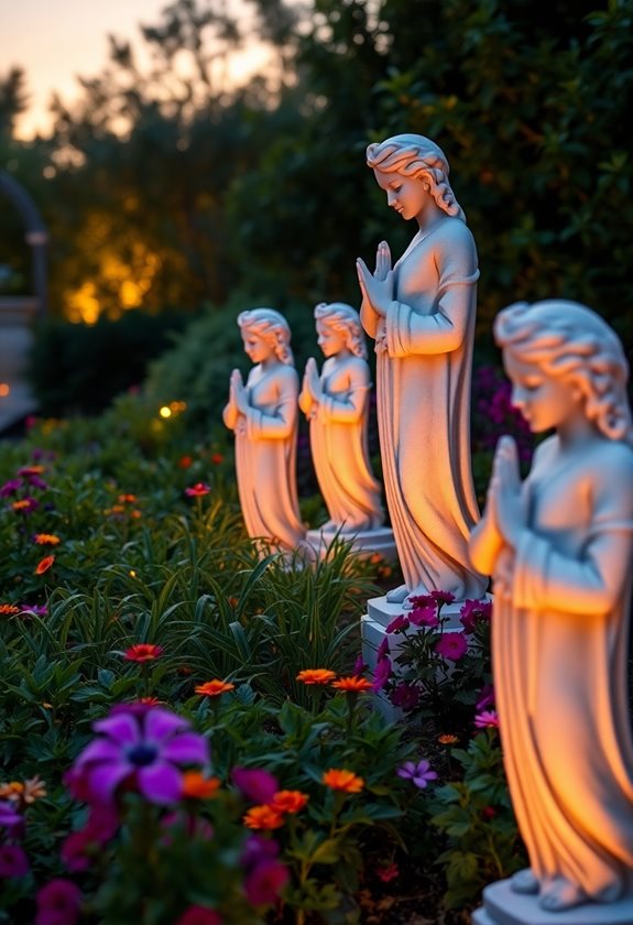 creative garden statue lighting
