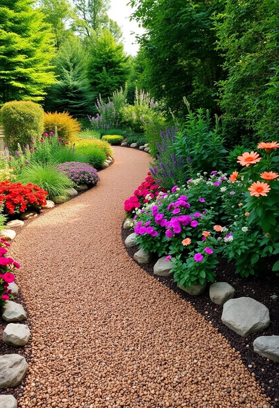 creative mulch walkway design
