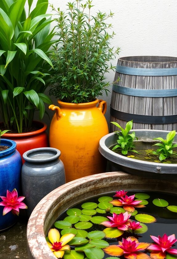 creative water feature containers
