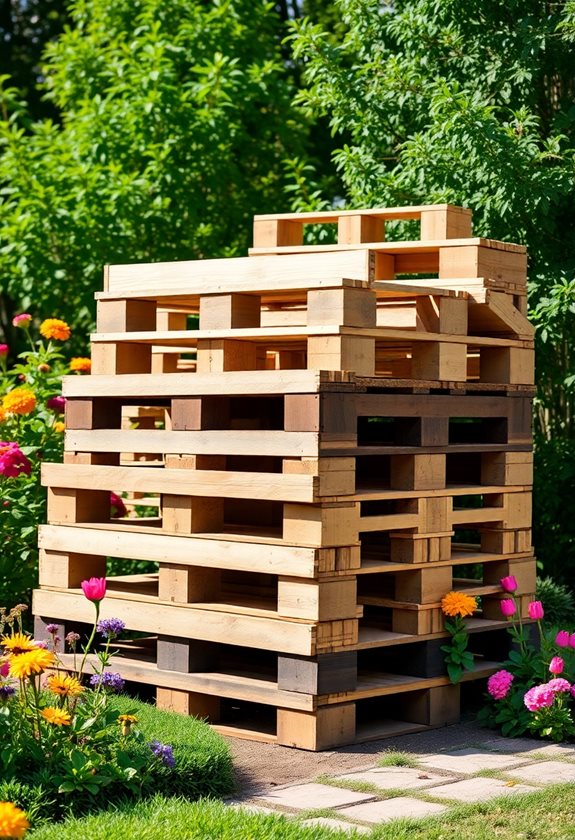 creative wooden pallet fencing
