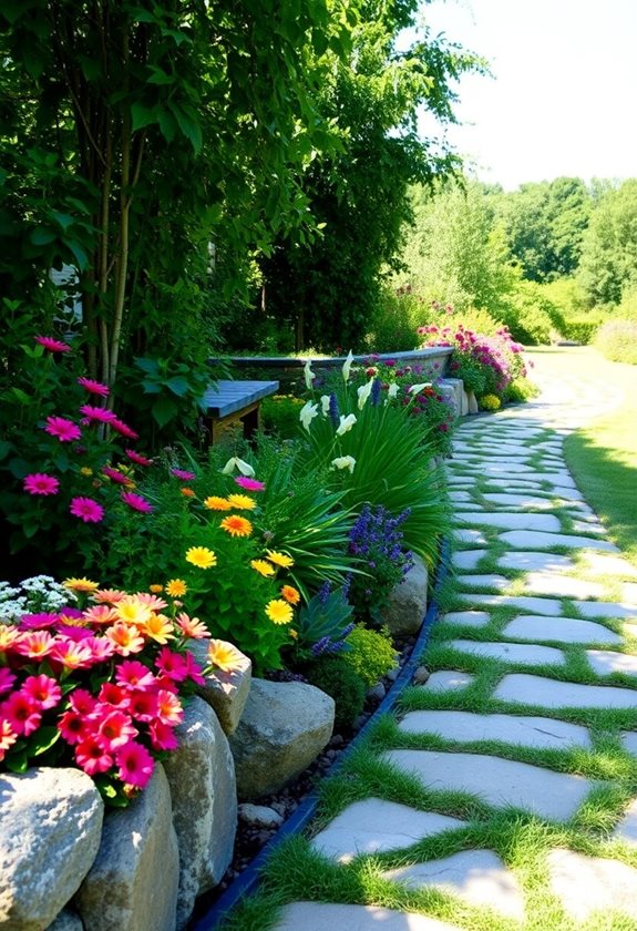 curved pathways enhance gardens