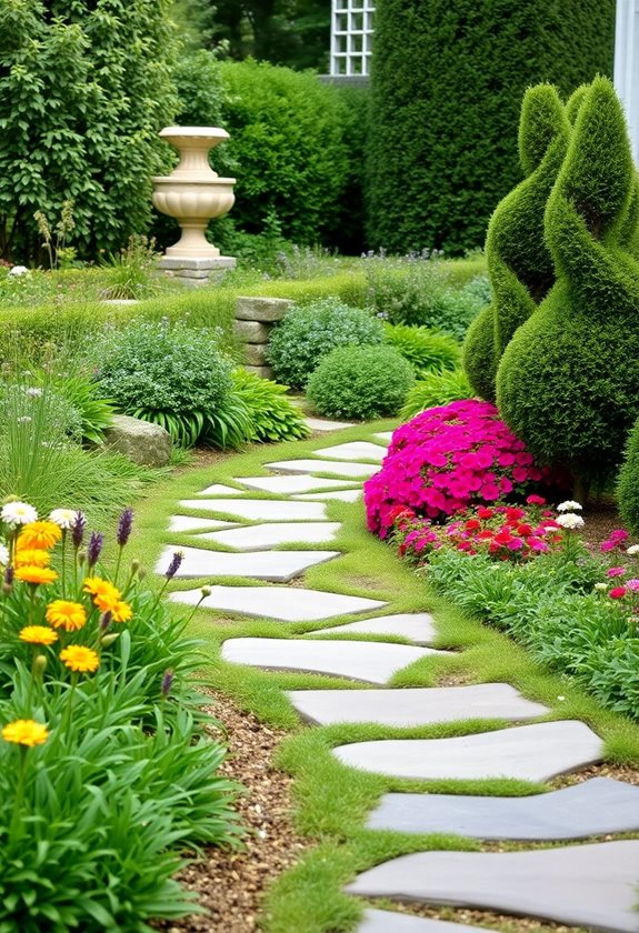 curves enhance garden design
