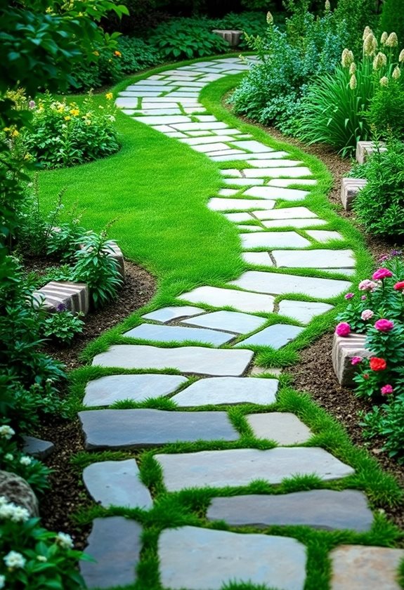 curvy inviting garden pathways