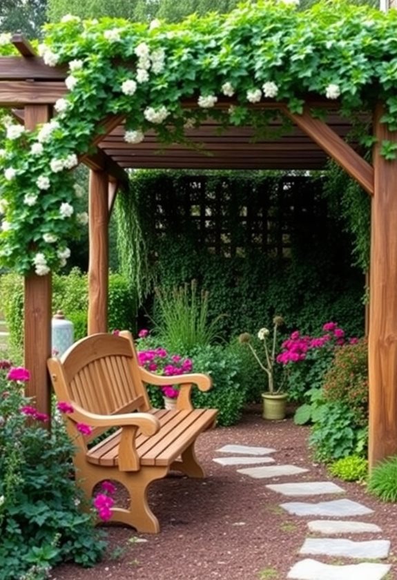 custom wooden garden features