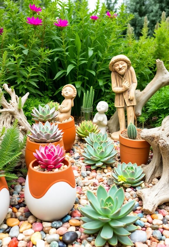 decorate your succulent garden