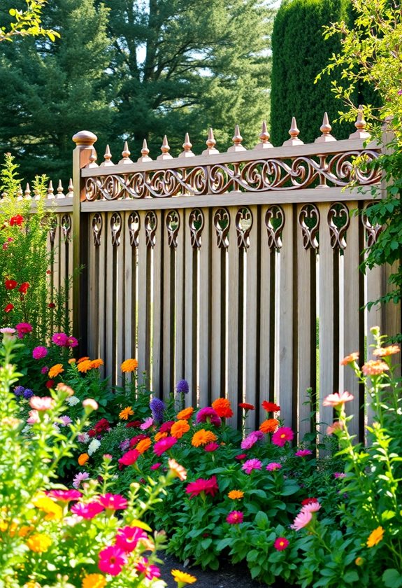 decorative fences enhance gardens