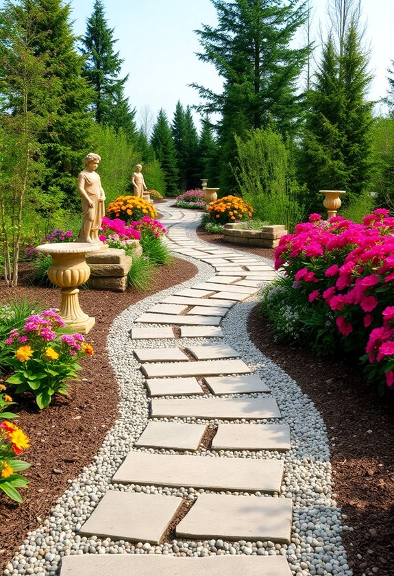 decorative garden path features