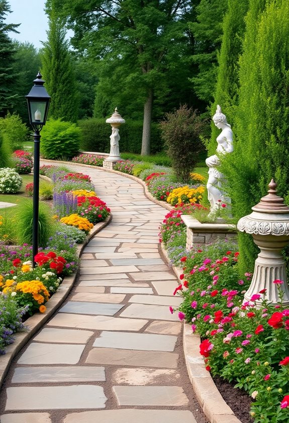 decorative garden pathway elements