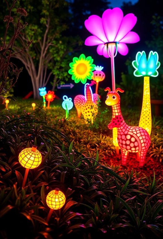 decorative led garden sculptures