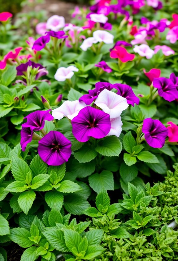 delicate petunias add charm