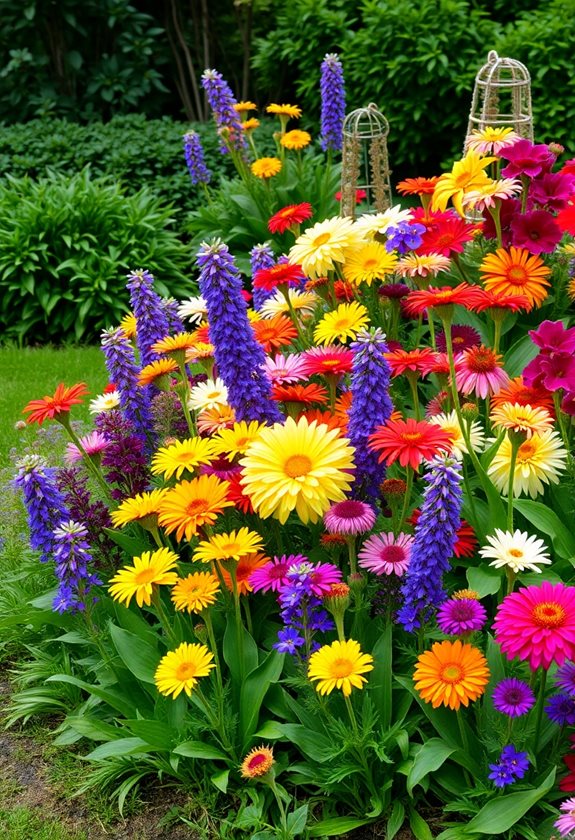 designing a vibrant flower bed