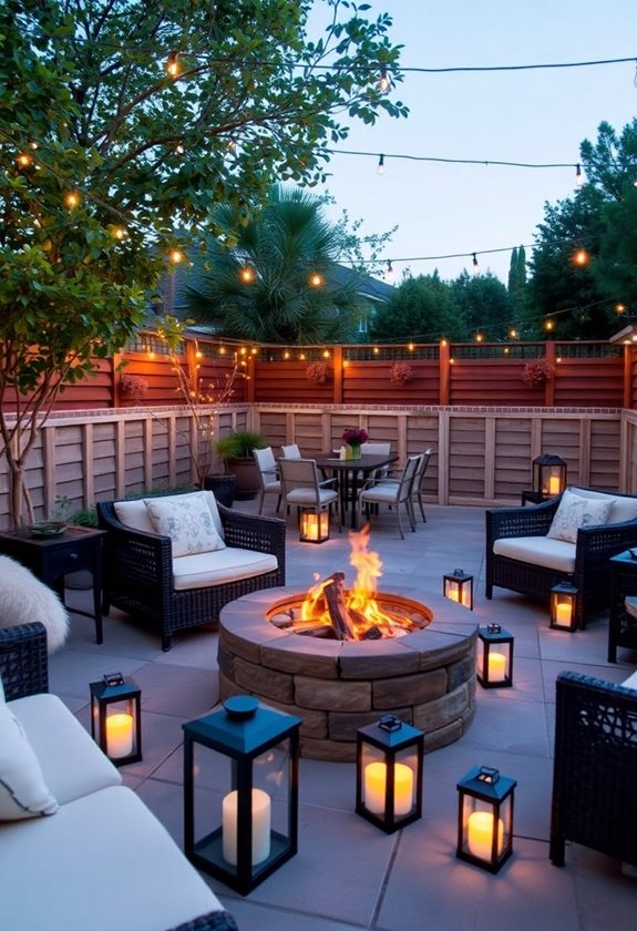 distinct outdoor activity zones
