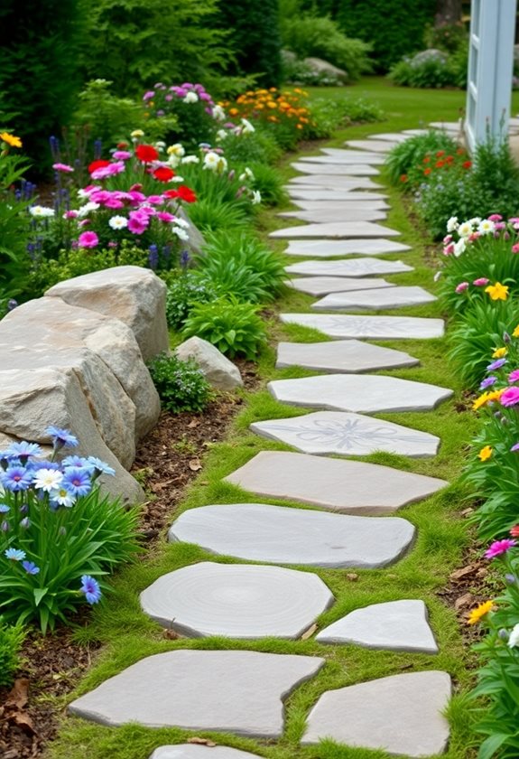diy concrete stepping stones