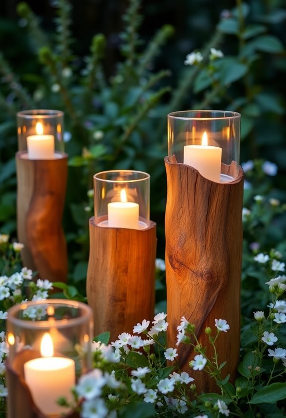 diy garden candle holders