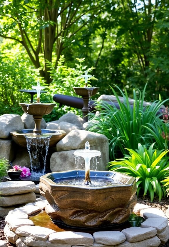 diy garden fountain ideas