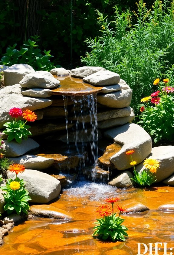diy garden waterfall installation
