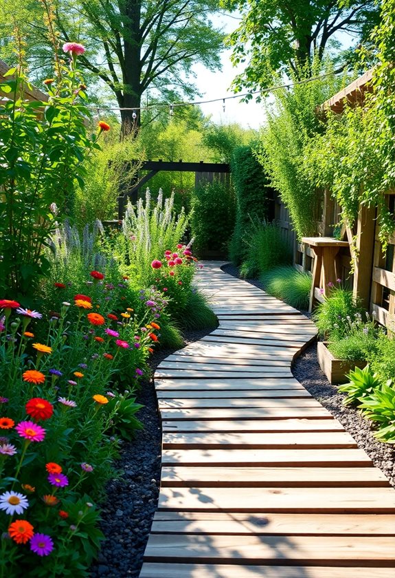 diy pallet garden pathways
