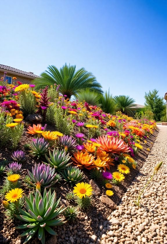 drought tolerant flower bed design