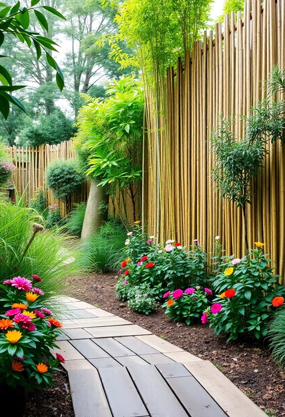 eco friendly bamboo garden fencing