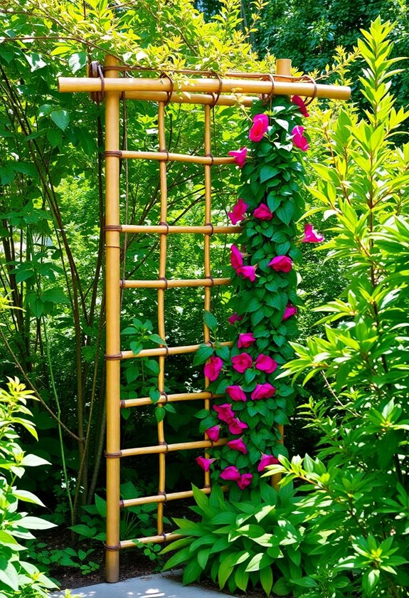 eco friendly bamboo garden trellises