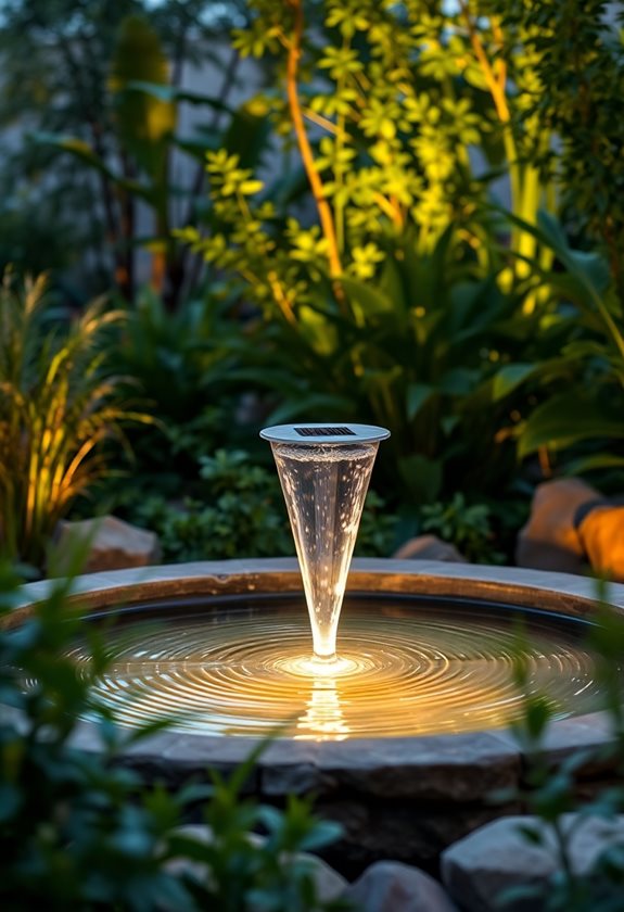 eco friendly solar fountains enhance gardens