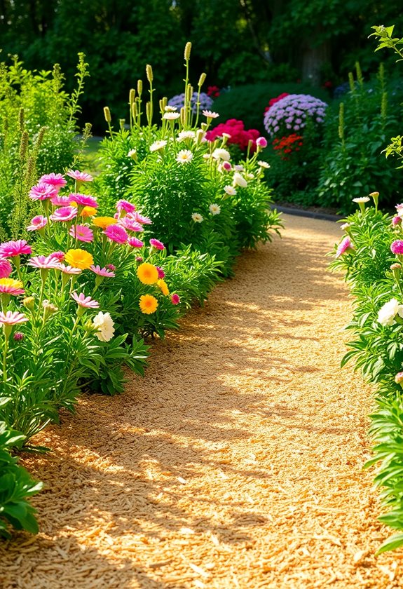 eco friendly straw garden pathways