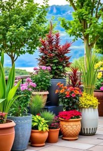 effective outdoor container arrangement