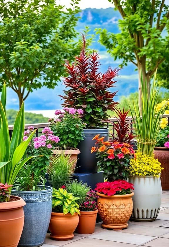 effective outdoor container arrangement