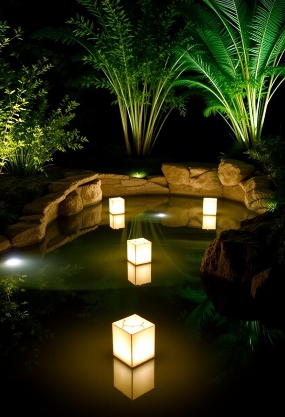 effective pond lighting installation
