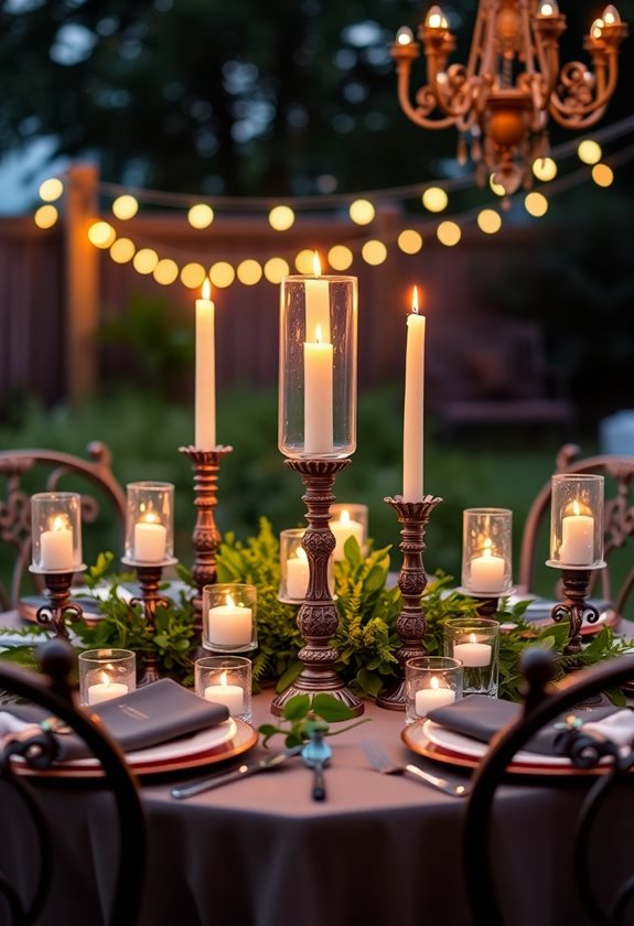 elegant candlelight garden decor