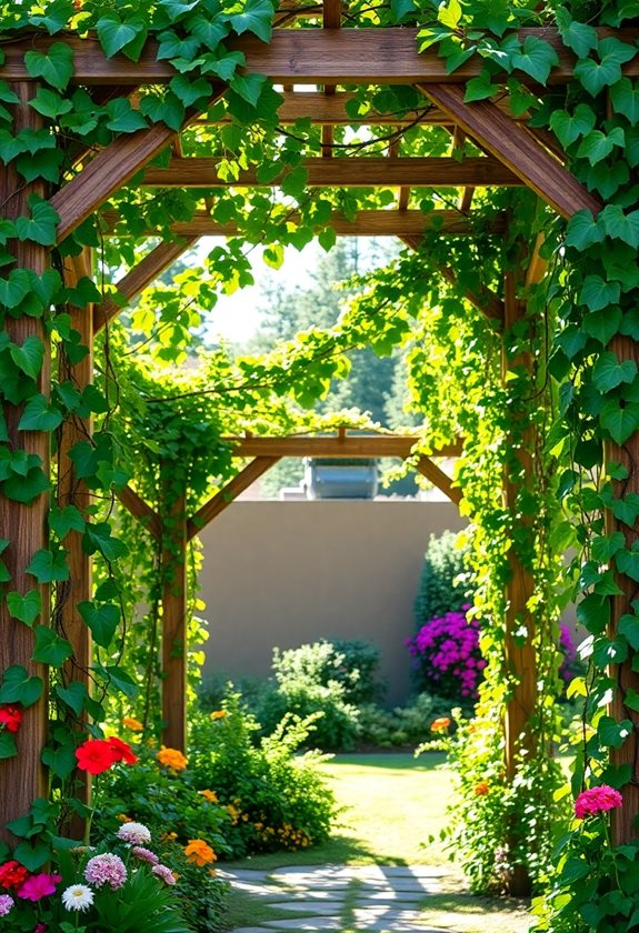 elegant garden entrance arbors