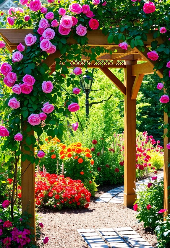 elegant garden entryway arbors