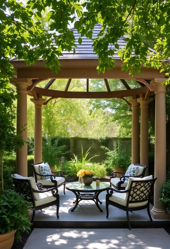 elegant outdoor relaxation space