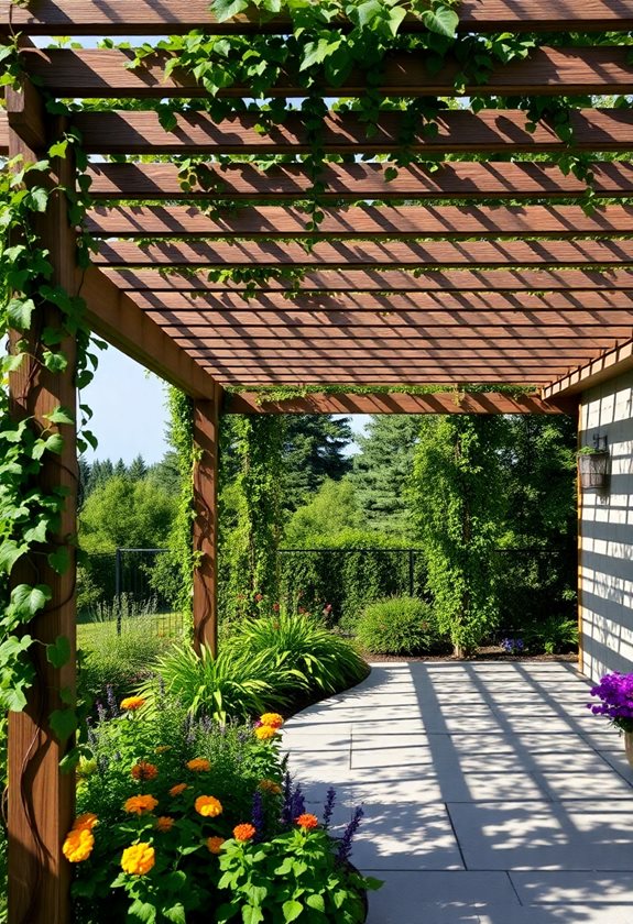 elegant shade with pergolas