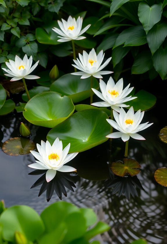 elegant white water lily