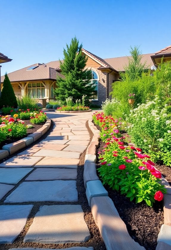 elevate walkway with edging