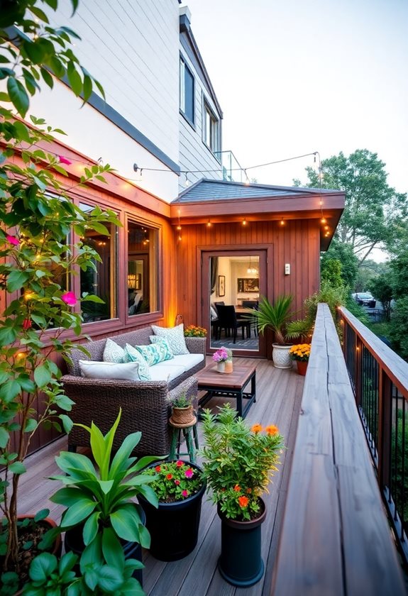elevated deck seating ideas