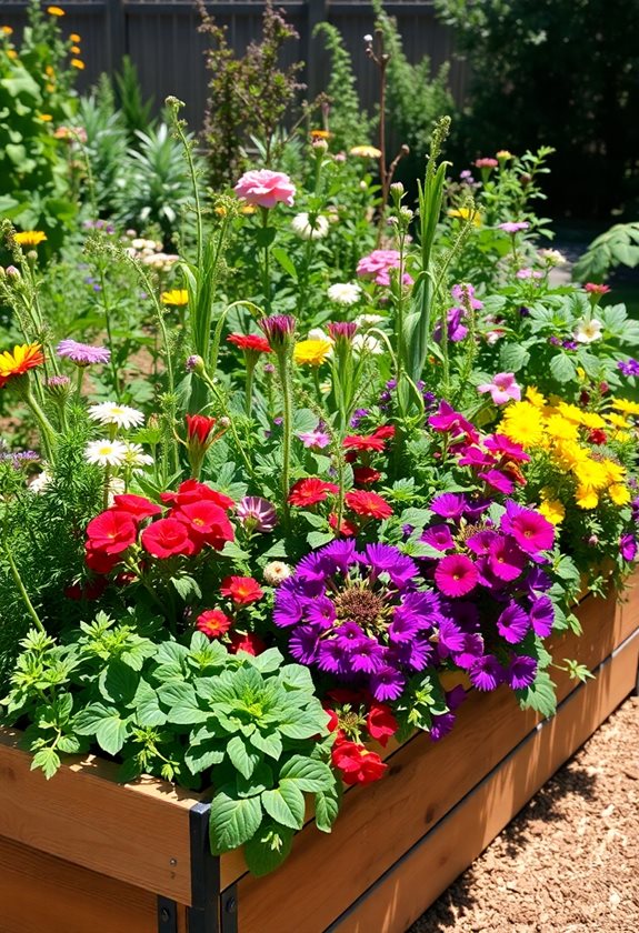 elevated flower bed gardening