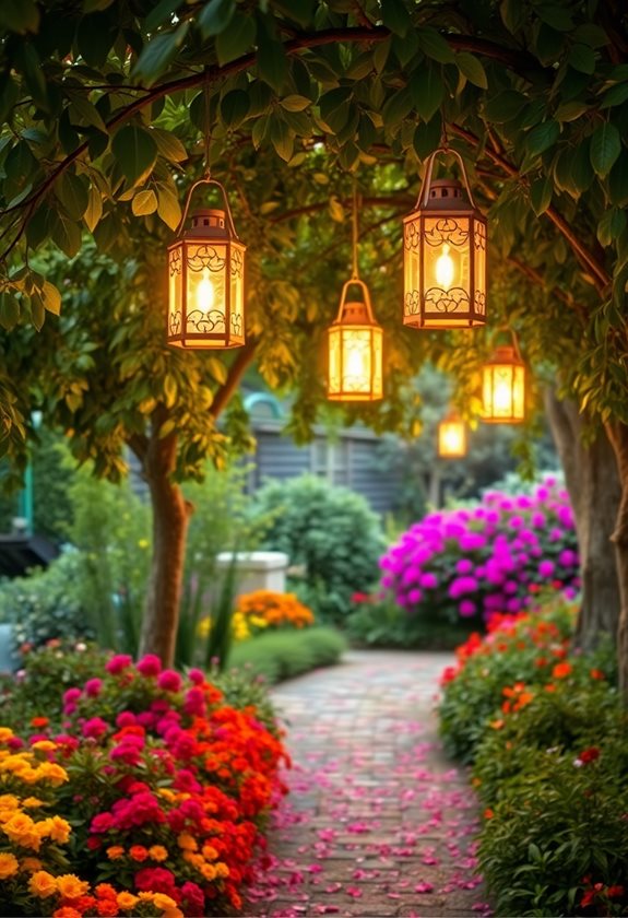 enchanted garden lantern lighting
