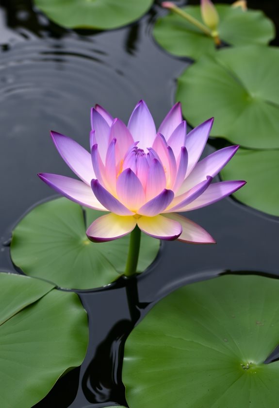 enchanting blue water lilies