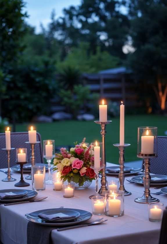 enchanting candlelit garden ambiance