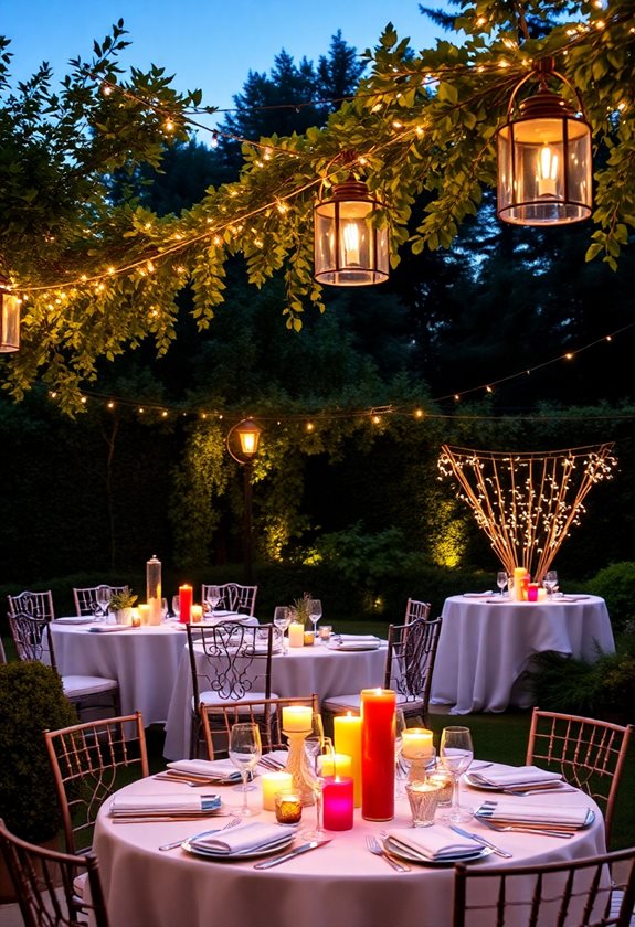 enchanting garden party lighting