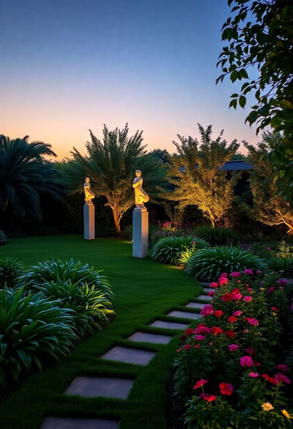 enchanting illuminated garden sculptures